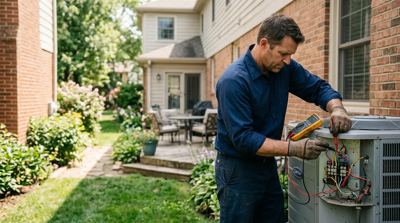 HVAC technician working near Fayville, MA